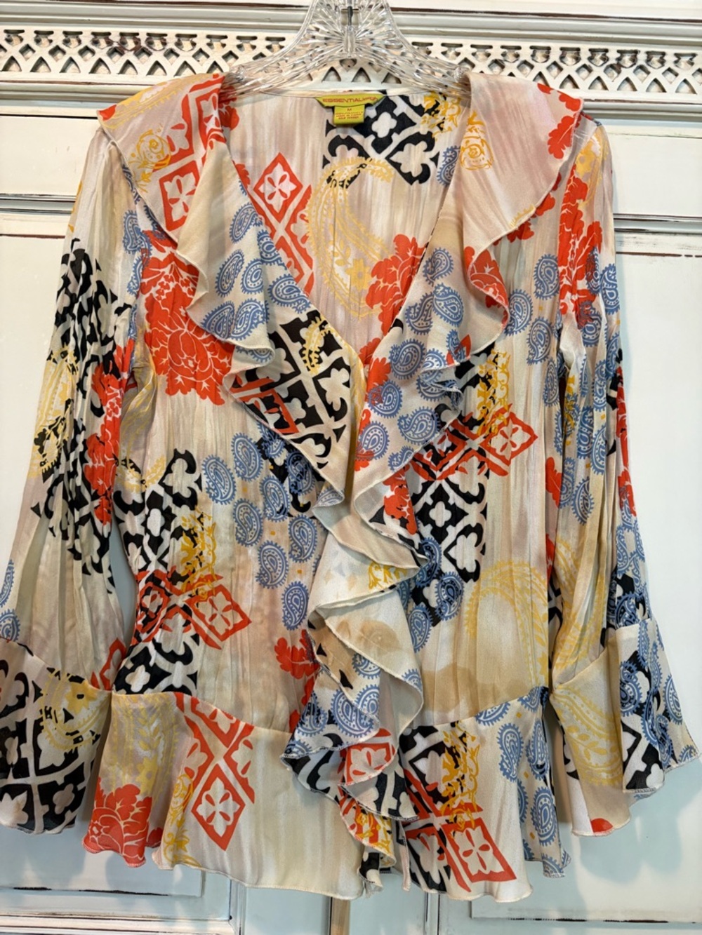 Ruffled Multicolor Printed Blouse
